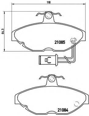 BREMBO P52011 Комплект гальмівних колодок, дискове гальмо