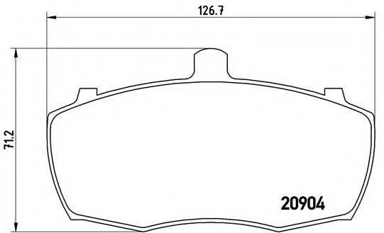 BREMBO P52012 Комплект гальмівних колодок, дискове гальмо