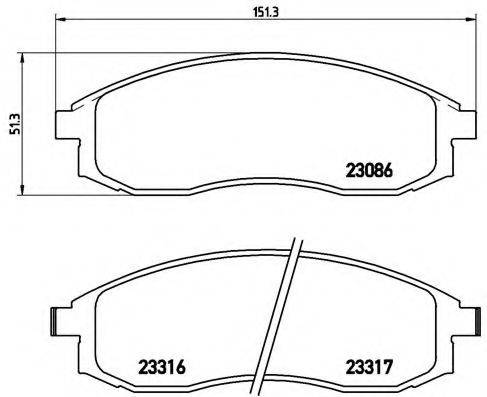 BREMBO P54037 Комплект гальмівних колодок, дискове гальмо