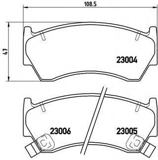 BREMBO P56033 Комплект гальмівних колодок, дискове гальмо