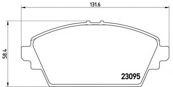 BREMBO P56044 Комплект гальмівних колодок, дискове гальмо