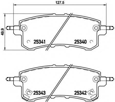 BREMBO P56082 Комплект гальмівних колодок, дискове гальмо