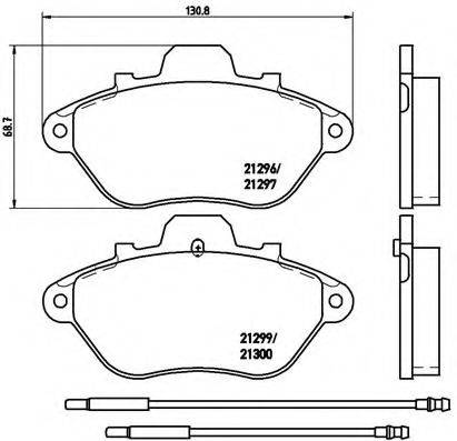 BREMBO P61036 Комплект гальмівних колодок, дискове гальмо