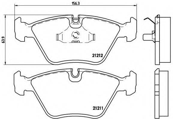 BREMBO P61049 Комплект гальмівних колодок, дискове гальмо