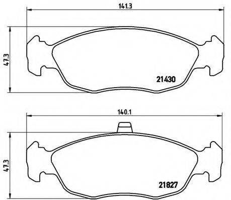 BREMBO P61051 Комплект гальмівних колодок, дискове гальмо