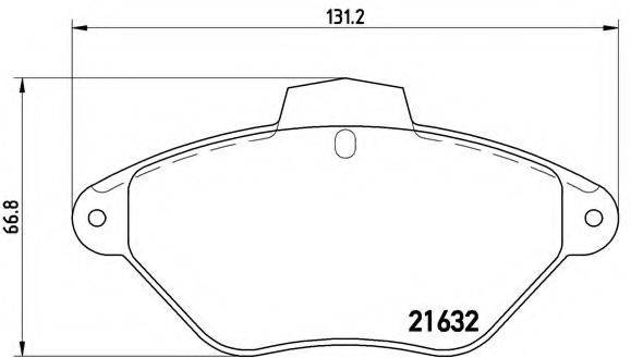 BREMBO P61053 Комплект гальмівних колодок, дискове гальмо