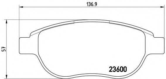 BREMBO P61068 Комплект гальмівних колодок, дискове гальмо