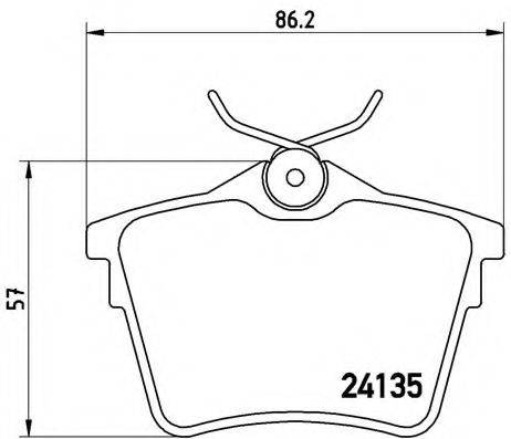 BREMBO P61079 Комплект гальмівних колодок, дискове гальмо