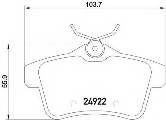 BREMBO P61114 Комплект гальмівних колодок, дискове гальмо