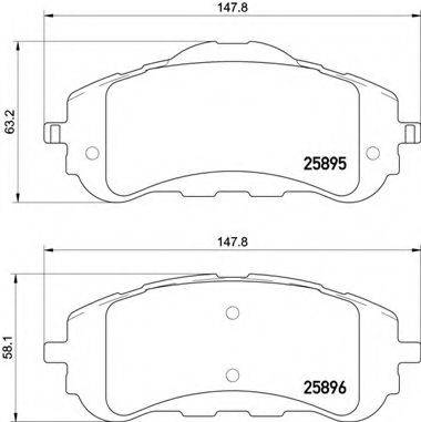 BREMBO P61120 Комплект гальмівних колодок, дискове гальмо