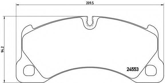 BREMBO P65017 Комплект гальмівних колодок, дискове гальмо