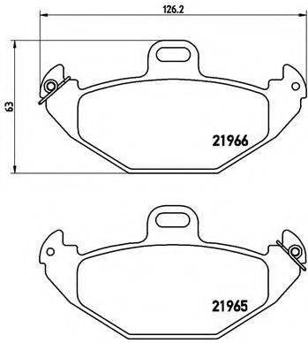 BREMBO P68021 Комплект гальмівних колодок, дискове гальмо