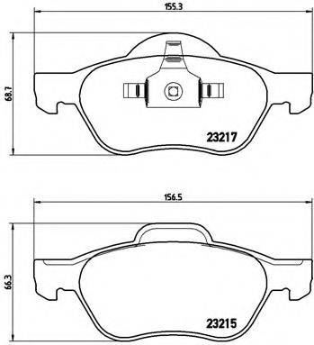 BREMBO P68048 Комплект гальмівних колодок, дискове гальмо