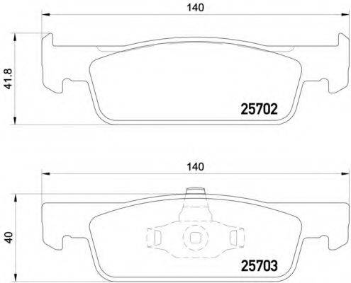 BREMBO P68059 Комплект гальмівних колодок, дискове гальмо