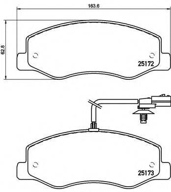 BREMBO P68061 Комплект гальмівних колодок, дискове гальмо