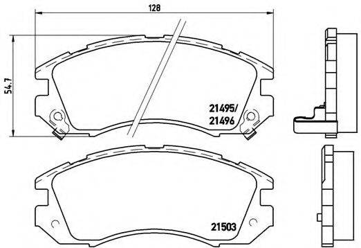 BREMBO P78004 Комплект гальмівних колодок, дискове гальмо