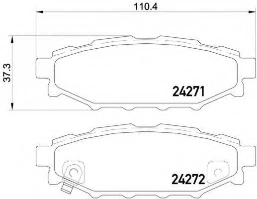 BREMBO P78020 Комплект гальмівних колодок, дискове гальмо