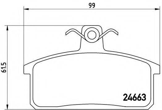 BREMBO P79007 Комплект гальмівних колодок, дискове гальмо