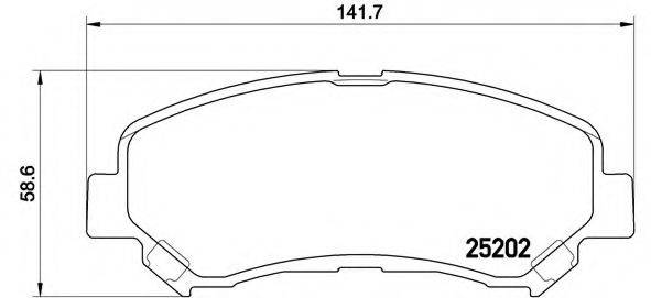 BREMBO P79028 Комплект гальмівних колодок, дискове гальмо