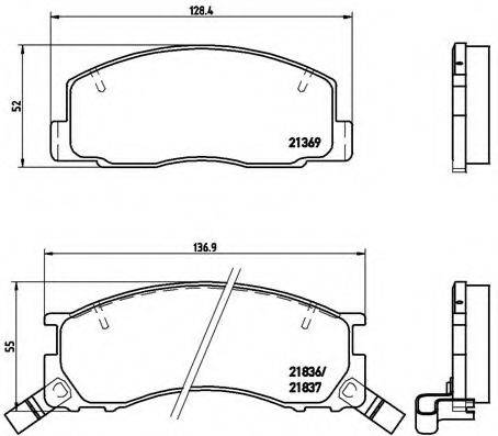 BREMBO P83029 Комплект гальмівних колодок, дискове гальмо