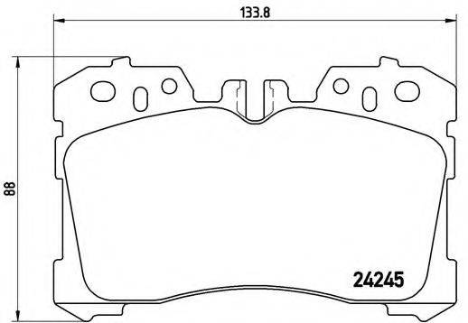 BREMBO P83075 Комплект гальмівних колодок, дискове гальмо