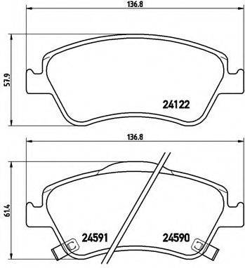 BREMBO P83079 Комплект гальмівних колодок, дискове гальмо