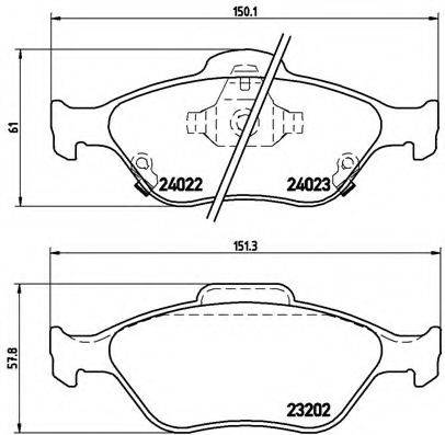 BREMBO P83085 Комплект гальмівних колодок, дискове гальмо