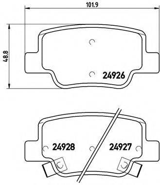 BREMBO P83114 Комплект гальмівних колодок, дискове гальмо