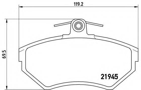 BREMBO P85032 Комплект гальмівних колодок, дискове гальмо