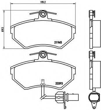 BREMBO P85044 Комплект гальмівних колодок, дискове гальмо