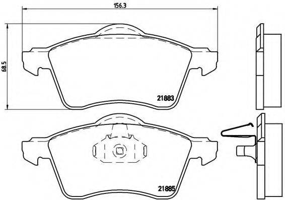 BREMBO P85047 Комплект гальмівних колодок, дискове гальмо