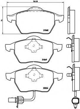 BREMBO P85060 Комплект гальмівних колодок, дискове гальмо