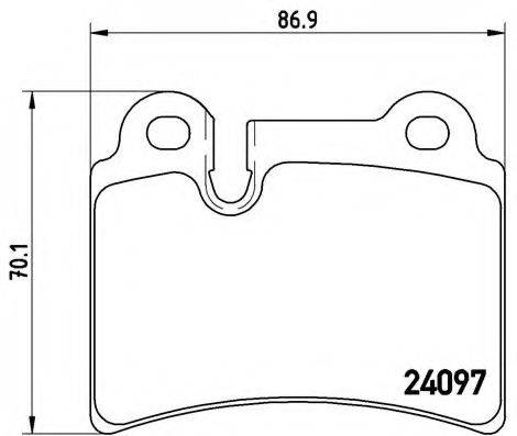 BREMBO P85111 Комплект гальмівних колодок, дискове гальмо