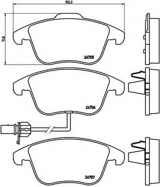 BREMBO P85113 Комплект гальмівних колодок, дискове гальмо