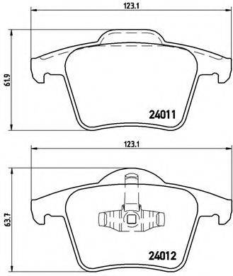 BREMBO P86019 Комплект гальмівних колодок, дискове гальмо