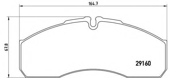 BREMBO PA6022 Комплект гальмівних колодок, дискове гальмо