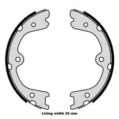 BREMBO S56546 Комплект гальмівних колодок, стоянкова гальмівна система