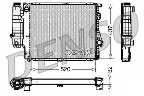 DENSO DRM05043 Радіатор, охолодження двигуна