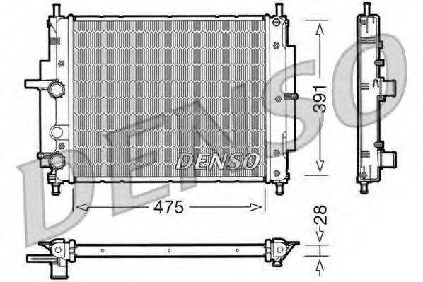 DENSO DRM09036 Радіатор, охолодження двигуна