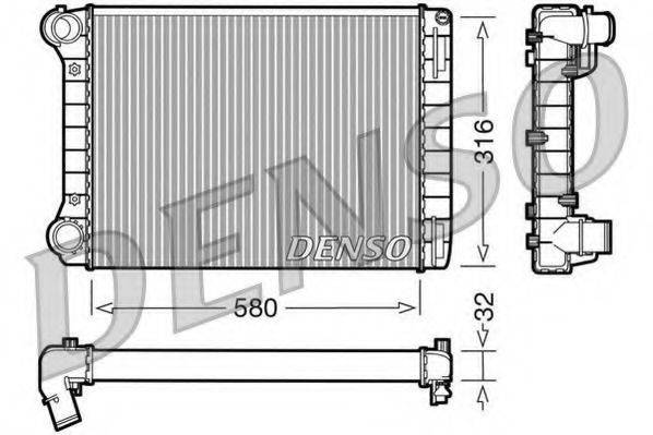 DENSO DRM09101 Радіатор, охолодження двигуна