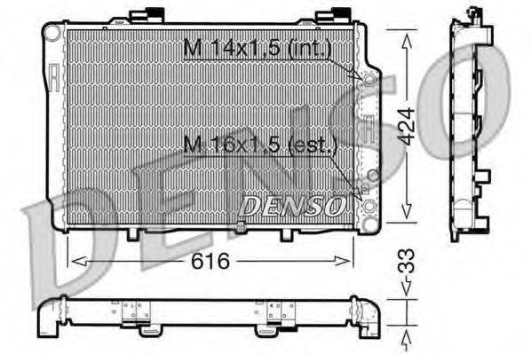 DENSO DRM17071 Радіатор, охолодження двигуна