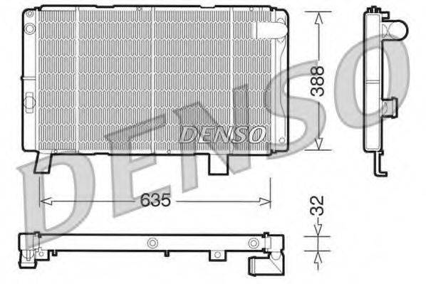 DENSO DRM21075 Радіатор, охолодження двигуна