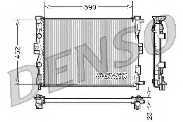 DENSO DRM23055 Радіатор, охолодження двигуна