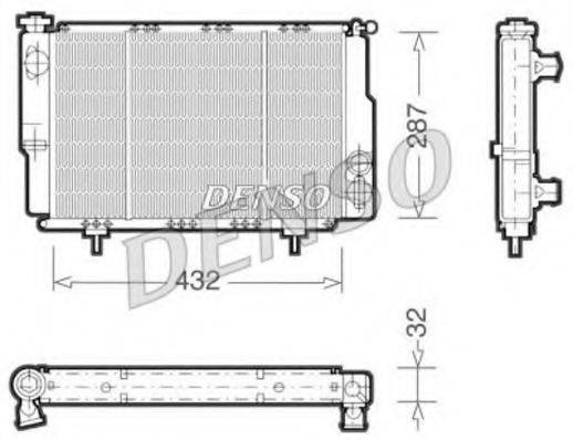 DENSO DRM23060 Радіатор, охолодження двигуна