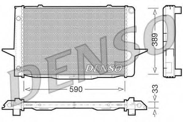 DENSO DRM33041 Радіатор, охолодження двигуна