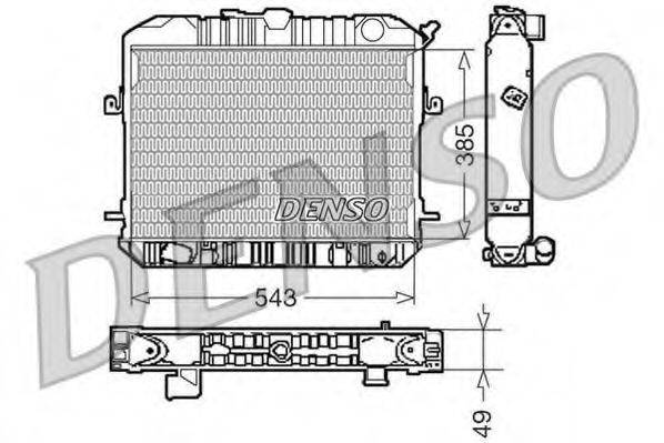 DENSO DRM46200 Радіатор, охолодження двигуна