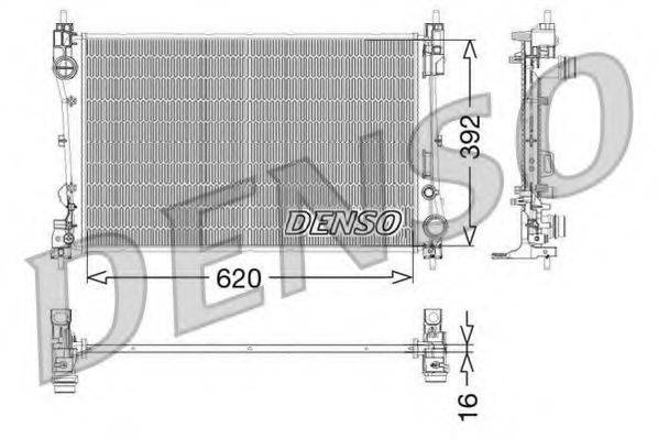 DENSO DRM09115 Радіатор, охолодження двигуна