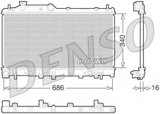 DENSO DRM36015 Радіатор, охолодження двигуна