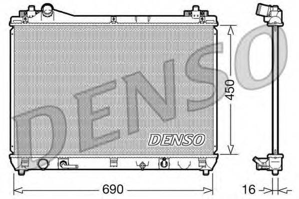 DENSO DRM47017 Радіатор, охолодження двигуна