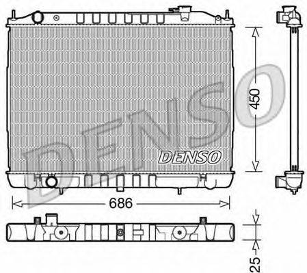 DENSO DRM46050 Радіатор, охолодження двигуна